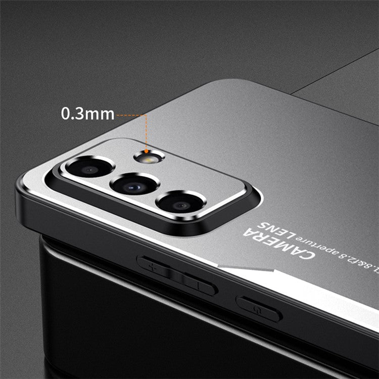 For Samsung Galaxy M55 5G / C55 5G / F55 5G Case Aluminum Alloy+PC+TPU Military Drop Protection Phone Cover - Red