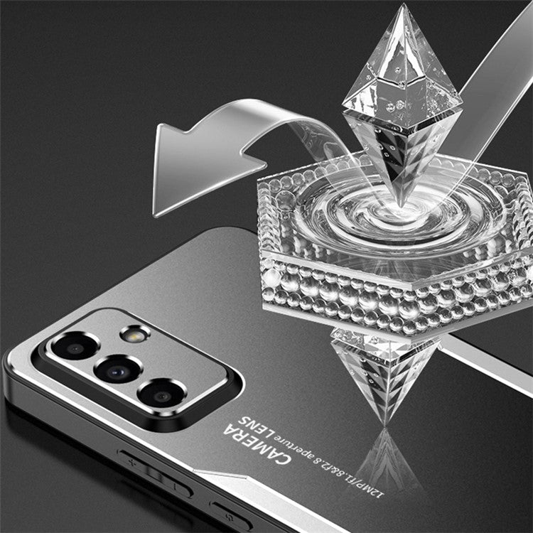 For Samsung Galaxy M55 5G / C55 5G / F55 5G Case Aluminum Alloy+PC+TPU Military Drop Protection Phone Cover - Red