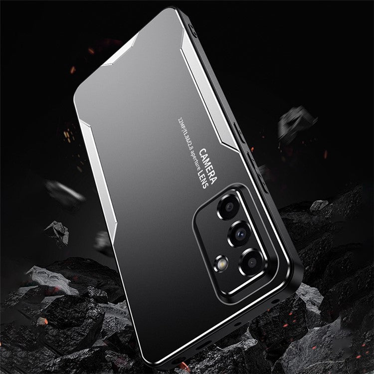 For Samsung Galaxy M55 5G / C55 5G / F55 5G Case Aluminum Alloy+PC+TPU Military Drop Protection Phone Cover - Red