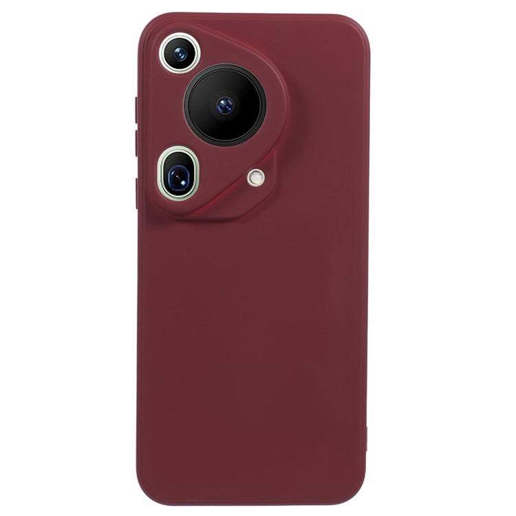 For Huawei Pura 70 Ultra Case Anti-Scratch Fiber Lining TPU Phone Cover - Wine Red