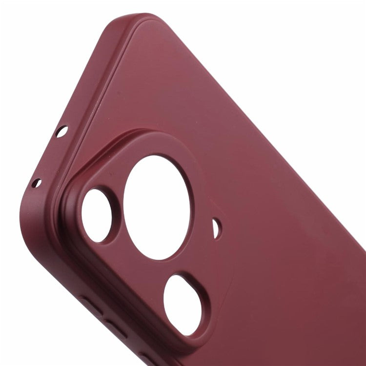 For Huawei Pura 70 Ultra Case Anti-Scratch Fiber Lining TPU Phone Cover - Wine Red
