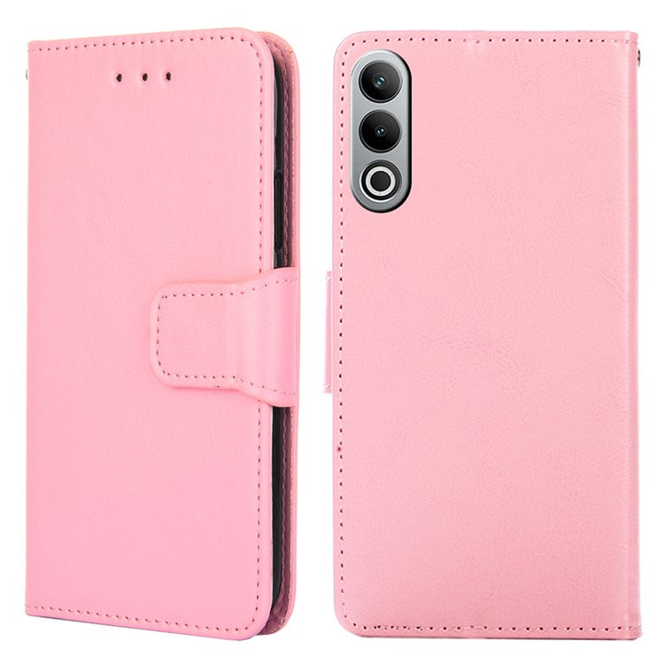 For OnePlus Nord CE4 5G Case Leather Wallet Stand Cover Phone Accessories Distributors - Pink