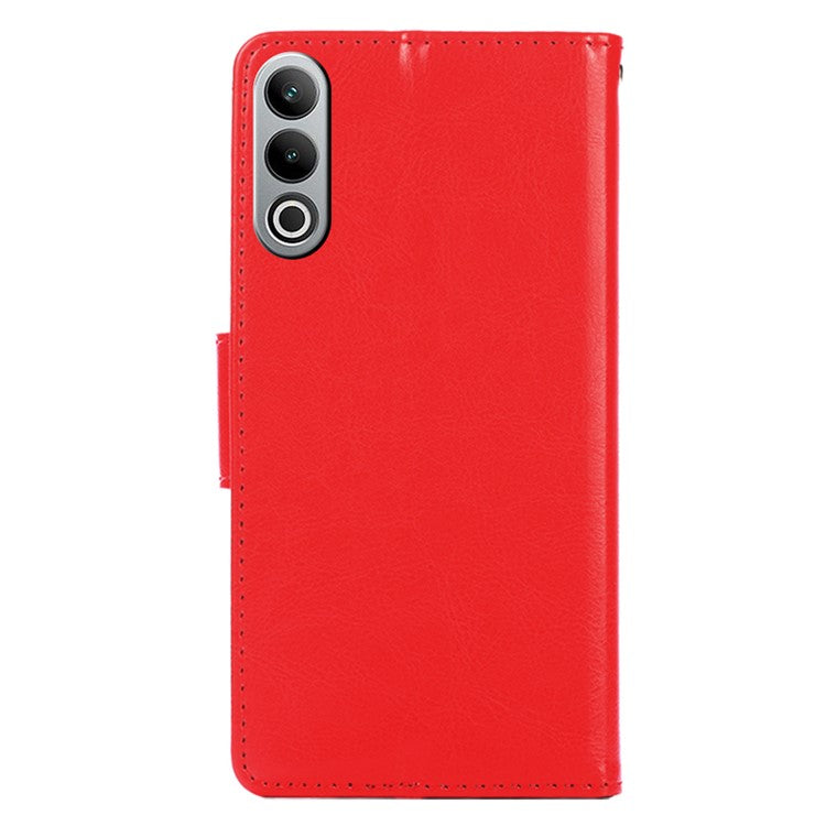 For OnePlus Nord CE4 5G Case Leather Wallet Stand Cover Phone Accessories Distributors - Red