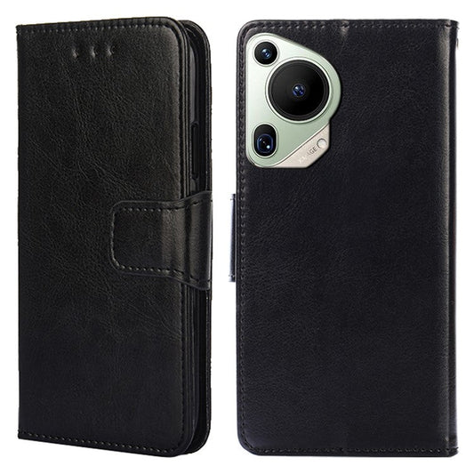For Huawei Pura 70 Ultra Wallet Case Leather Stand Phone Cover Wholesale - Black