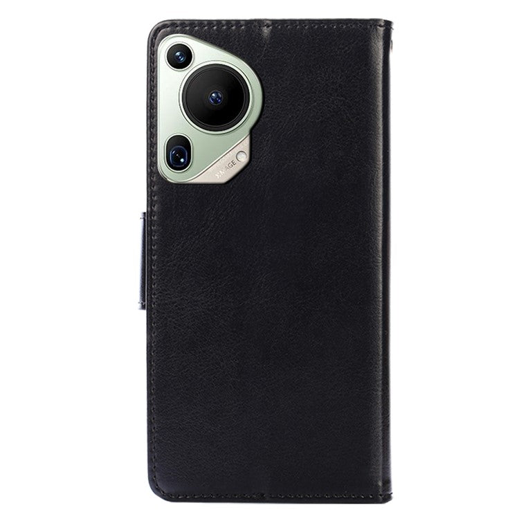 For Huawei Pura 70 Ultra Wallet Case Leather Stand Phone Cover Wholesale - Black