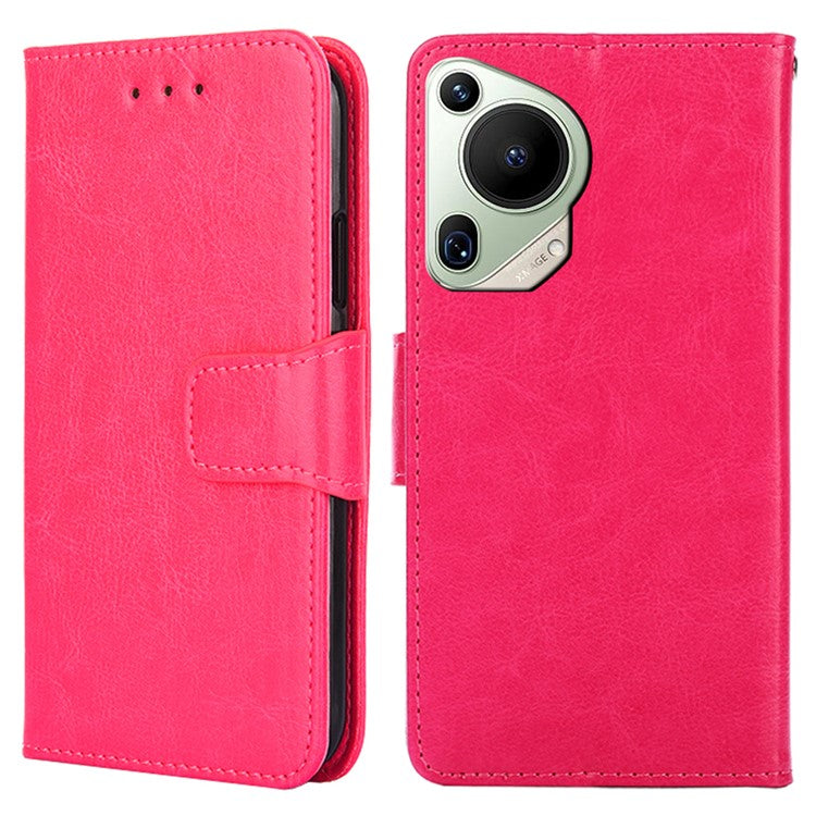 For Huawei Pura 70 Ultra Wallet Case Leather Stand Phone Cover Wholesale - Rose