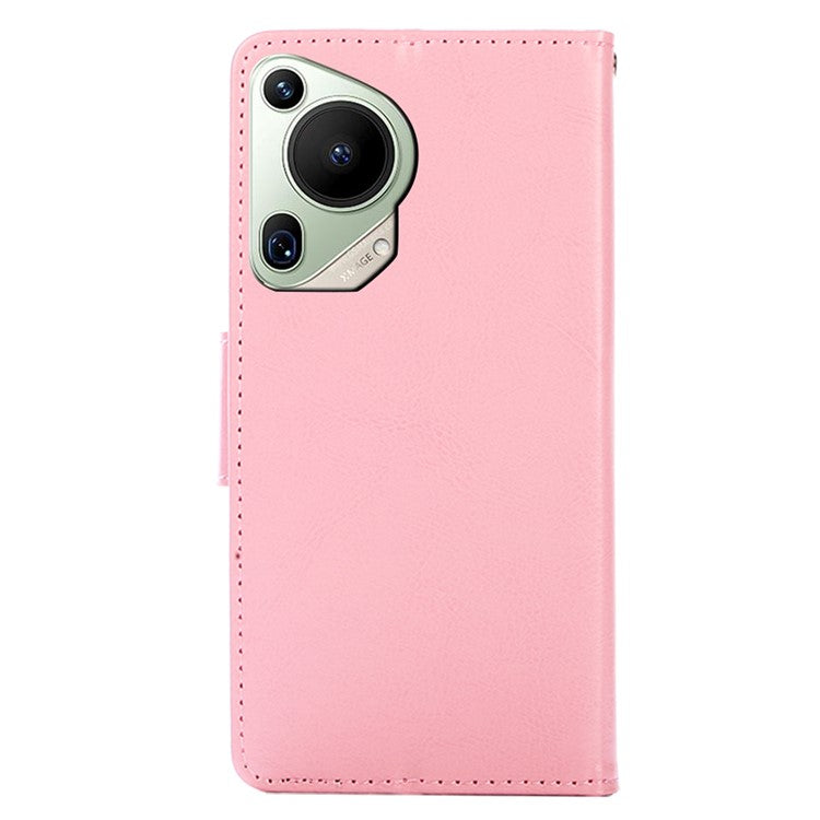 For Huawei Pura 70 Ultra Wallet Case Leather Stand Phone Cover Wholesale - Pink