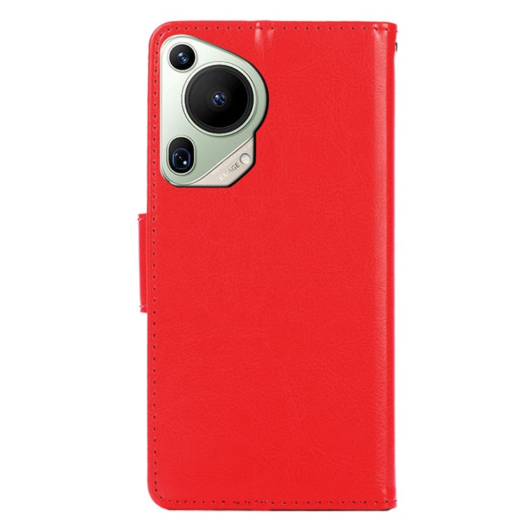 For Huawei Pura 70 Ultra Wallet Case Leather Stand Phone Cover Wholesale - Red