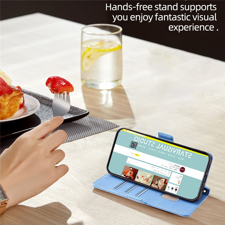 For Huawei Pura 70 Ultra Case Card Slots PU Leather Phone Cover with Straps - Blue