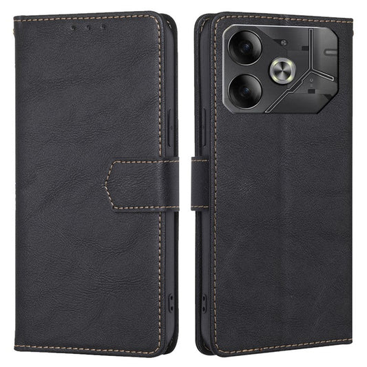 For TECNO Pova 6 5G Wallet Case RFID Blocking Leather Flip Phone Cases - Black