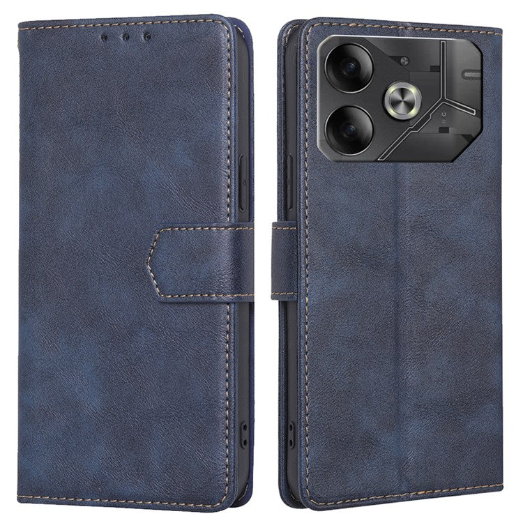 For TECNO Pova 6 5G Wallet Case RFID Blocking Leather Flip Phone Cases - Blue