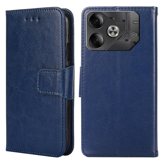 For TECNO Pova 6 5G Scratch Resistant Stand Cover Leather Wallet Phone Accessories Distributors - Sapphire