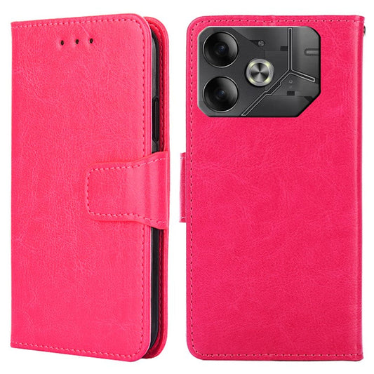 For TECNO Pova 6 5G Scratch Resistant Stand Cover Leather Wallet Phone Accessories Distributors - Rose
