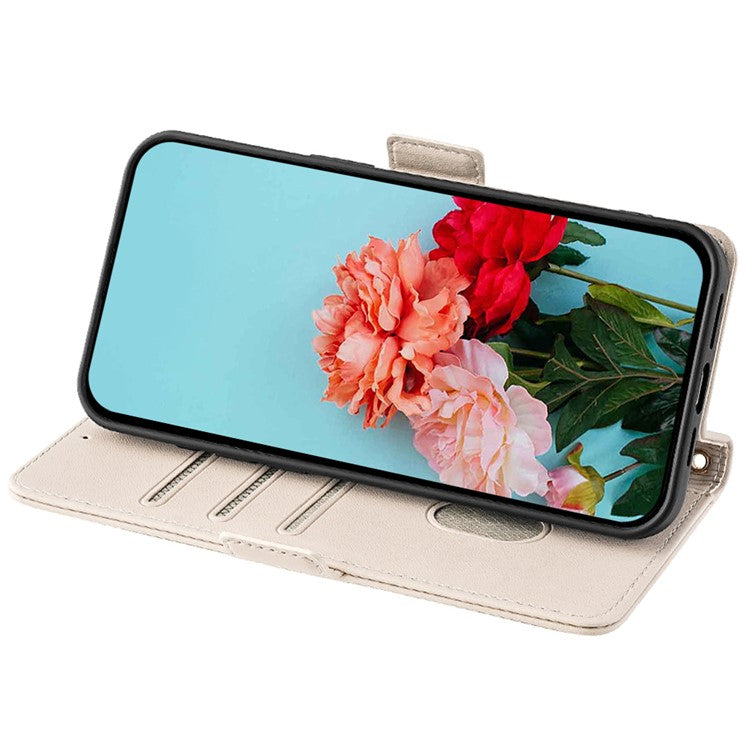 For TECNO Pova 6 5G Crossbody Wallet Case PU Leather Purse Card Slots Flip Phone Cover - White