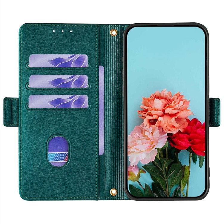 For TECNO Pova 6 5G Crossbody Wallet Case PU Leather Purse Card Slots Flip Phone Cover - Green