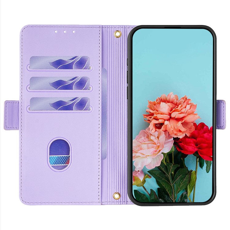 For TECNO Pova 6 5G Crossbody Wallet Case PU Leather Purse Card Slots Flip Phone Cover - Purple