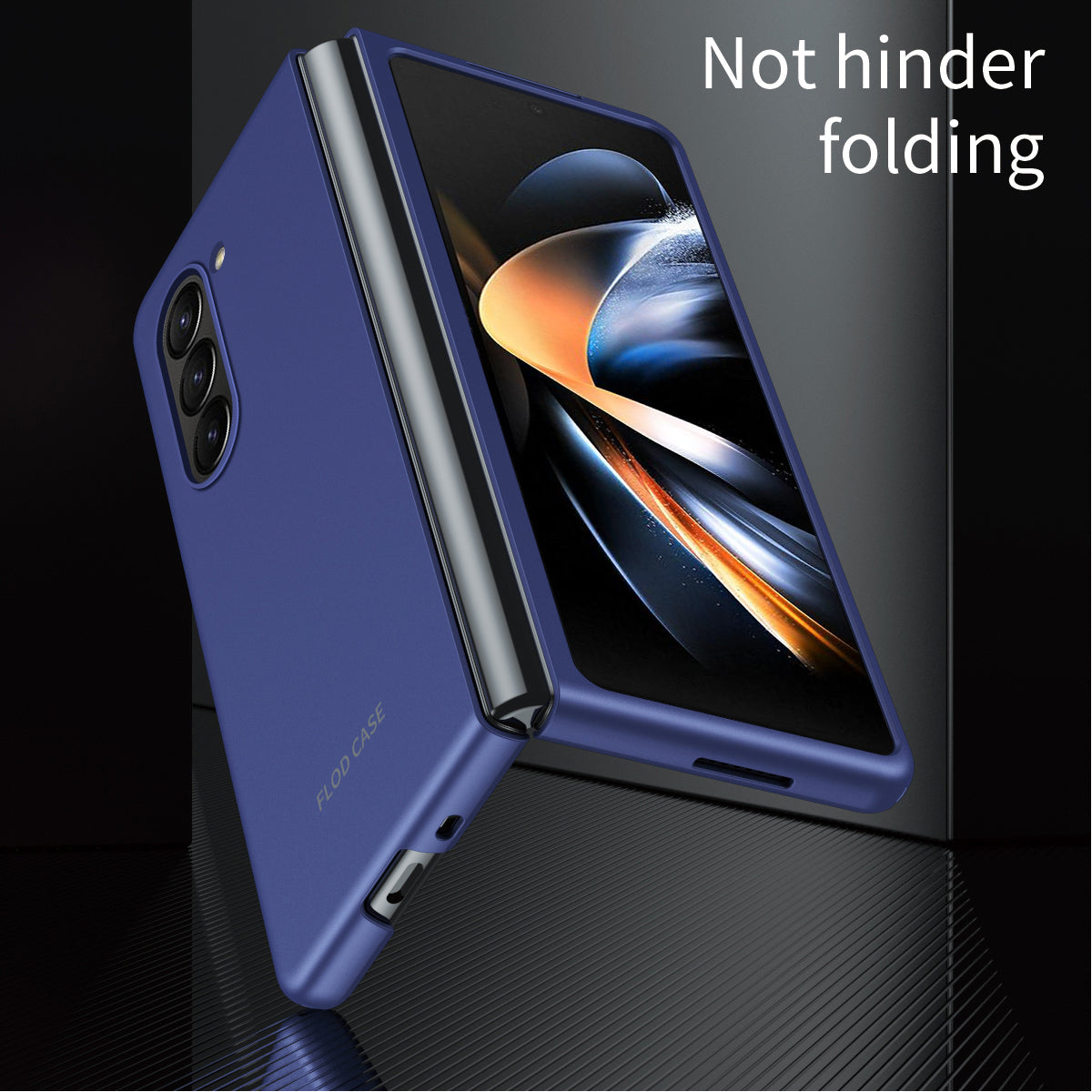 For Samsung Galaxy Z Fold6 5G Matte Case Skin-touch Hard PC Phone Cover - Black