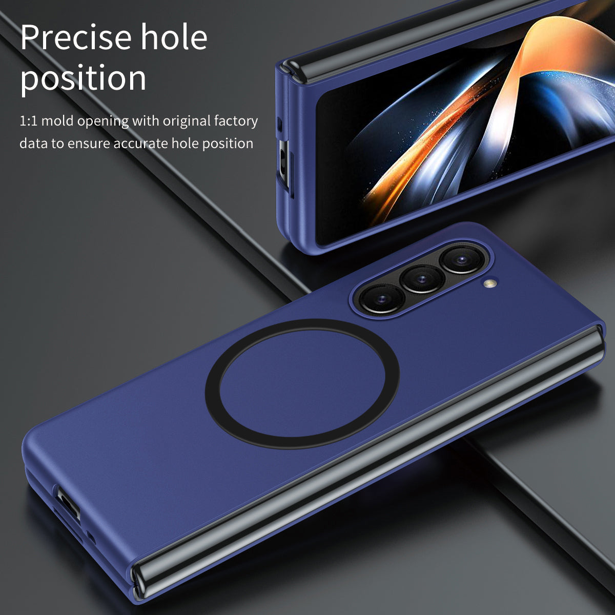 For Samsung Galaxy Z Fold6 5G Case Compatible with MagSafe Skin-Touch Matte Hard PC Phone Cover - Lavender Purple