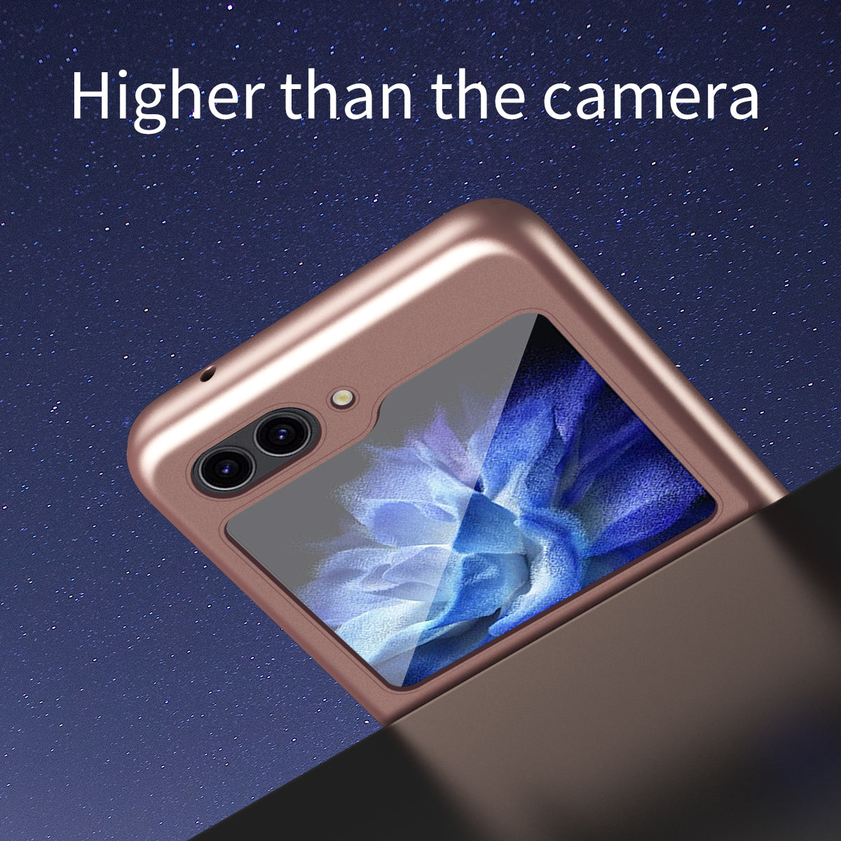 For Samsung Galaxy Z Flip6 5G Wholesale Folded Phone Case Skin-Touch Hard PC Phone Cover - Rose Gold