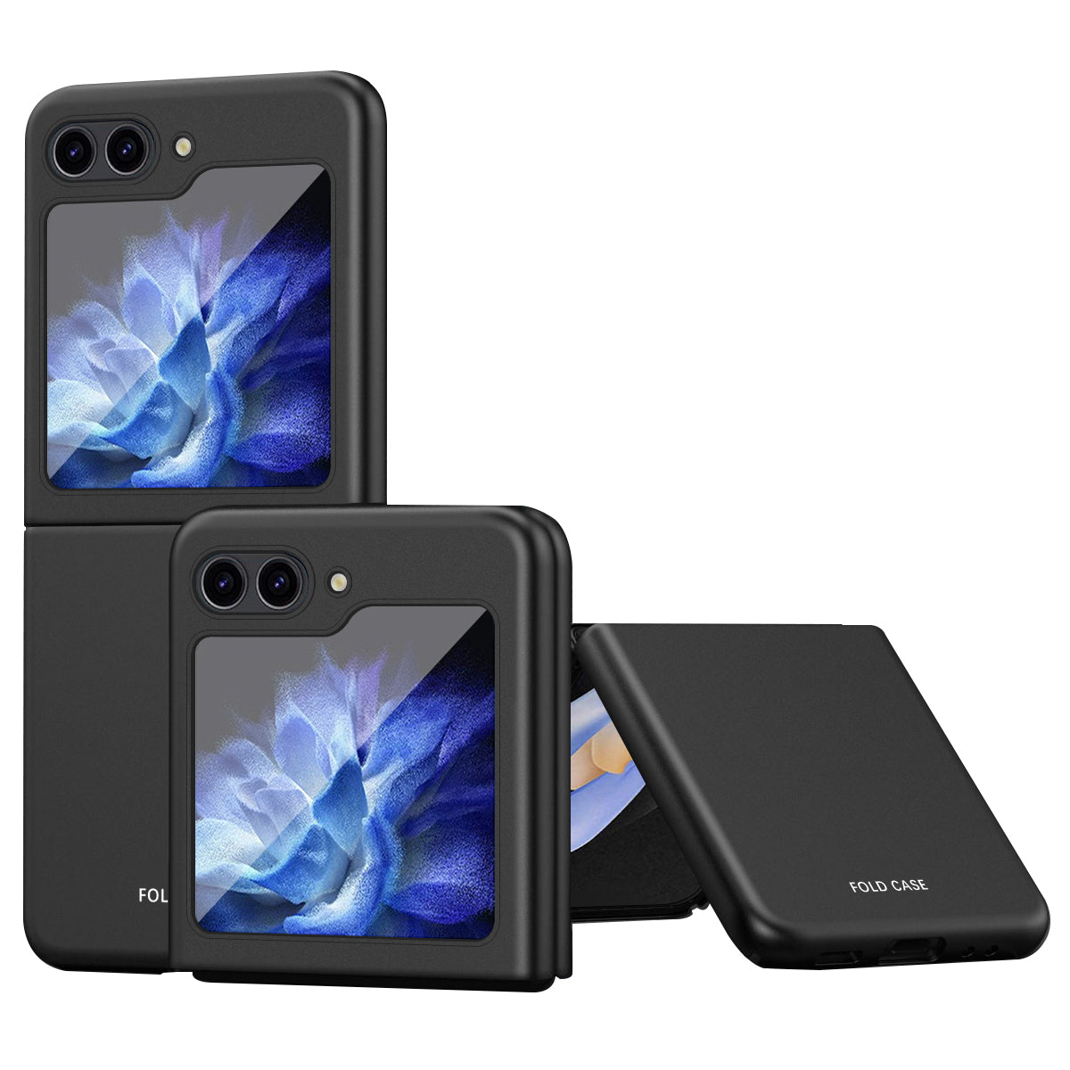 For Samsung Galaxy Z Flip6 5G Wholesale Folded Phone Case Skin-Touch Hard PC Phone Cover - Black