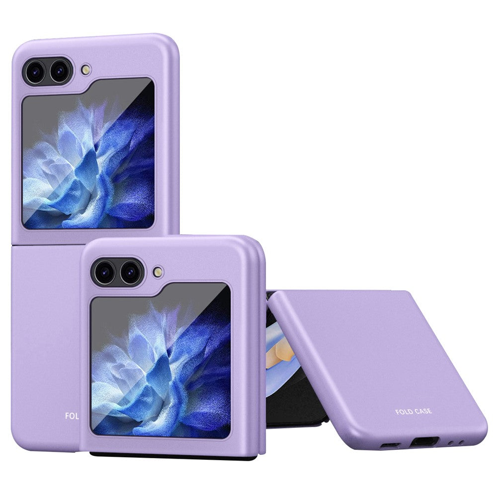 For Samsung Galaxy Z Flip7 FE 5G / Z Flip6 5G / Z Flip5 5G Wholesale Folded Phone Case Skin-Touch Hard PC Phone Cover - Purple