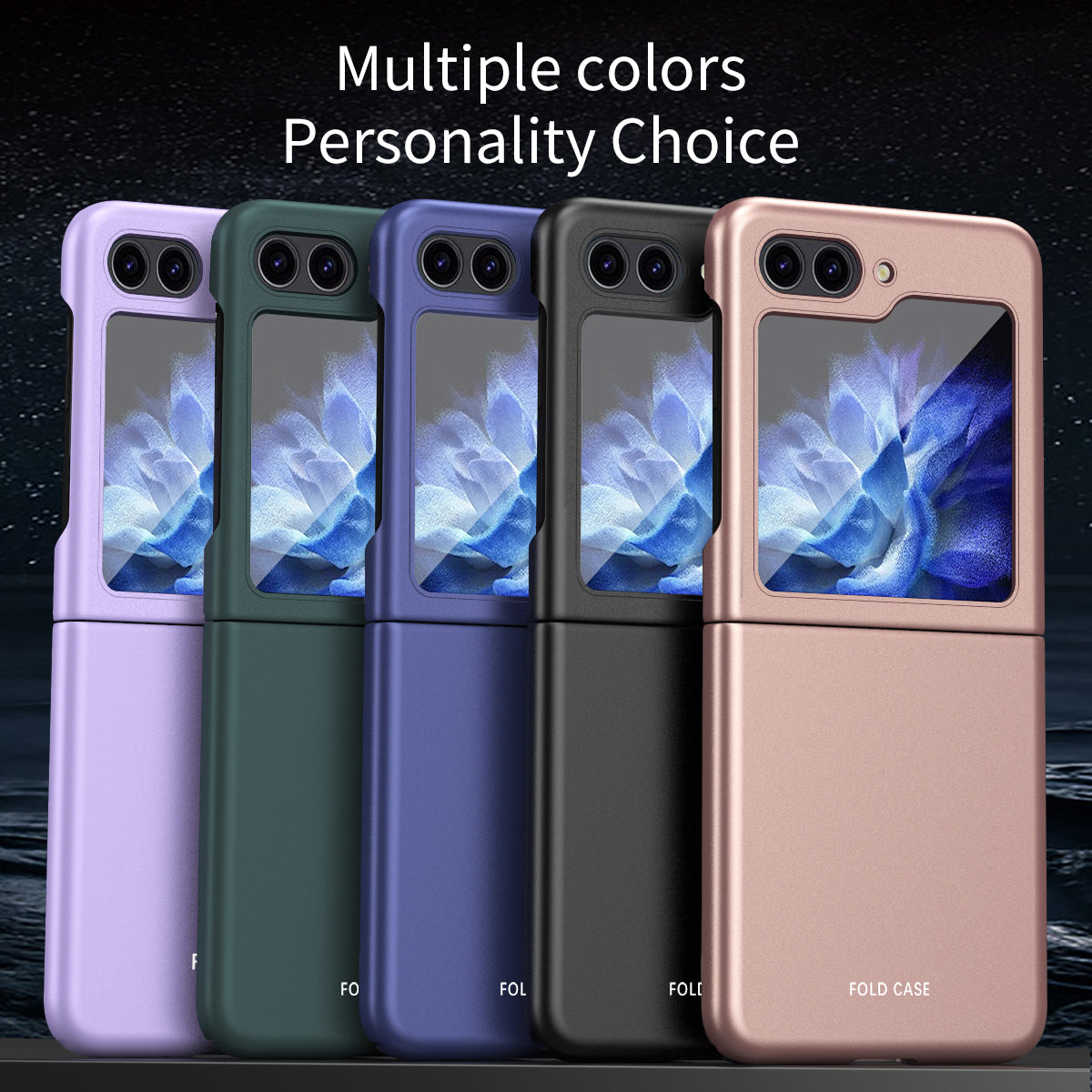 For Samsung Galaxy Z Flip6 5G Wholesale Folded Phone Case Skin-Touch Hard PC Phone Cover - Purple