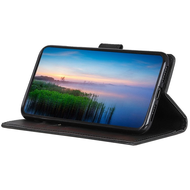 For Motorola Edge 50 Ultra 5G / Moto X50 Ultra 5G Case PU Leather Wallet Folio Flip Phone Cover - Black