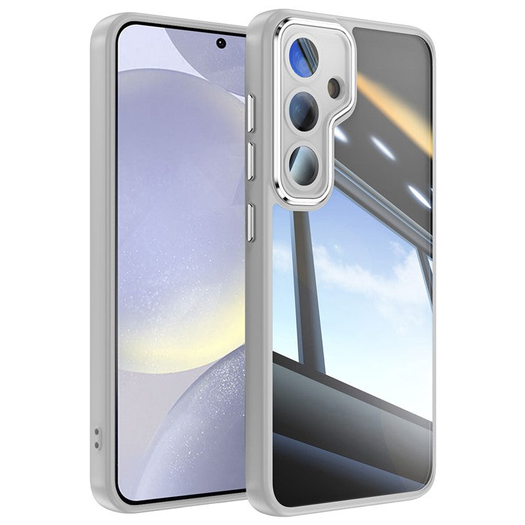 For Samsung Galaxy S24 Case Metal+TPU + Acrylic Scratch-proof Mobile Phone Cover - Grey