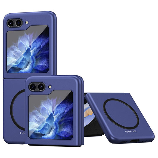 For Samsung Galaxy Z Flip7 FE 5G / Z Flip6 5G / Z Flip5 5G Frosted Case Skin-Touch Hard PC Phone Cover Compatible with Magsafe - Sapphire