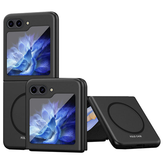 For Samsung Galaxy Z Flip6 5G Frosted Case Skin-Touch Hard PC Phone Cover Compatible with Magsafe - Black