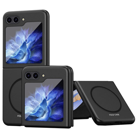 For Samsung Galaxy Z Flip7 FE 5G / Z Flip6 5G / Z Flip5 5G Frosted Case Skin-Touch Hard PC Phone Cover Compatible with Magsafe - Black