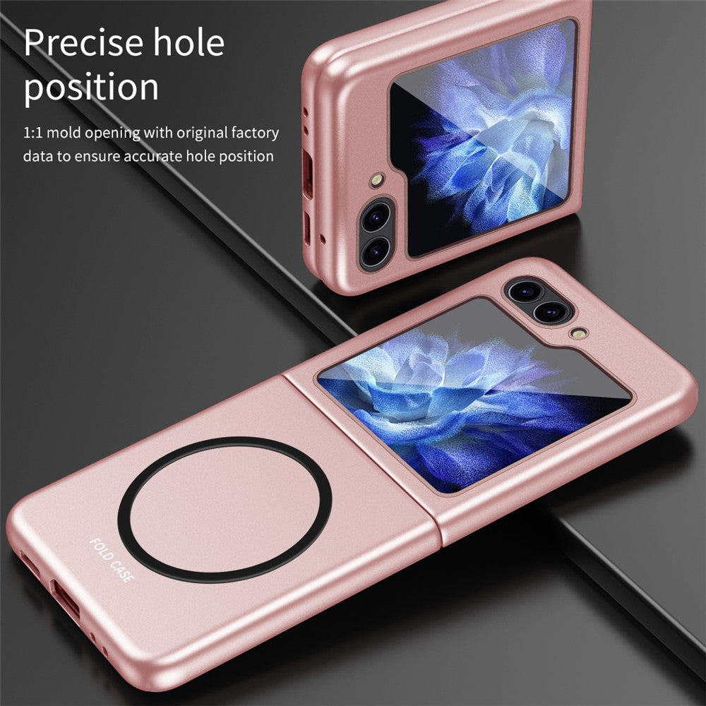 For Samsung Galaxy Z Flip7 FE 5G / Z Flip6 5G / Z Flip5 5G Frosted Case Skin-Touch Hard PC Phone Cover Compatible with Magsafe - Black