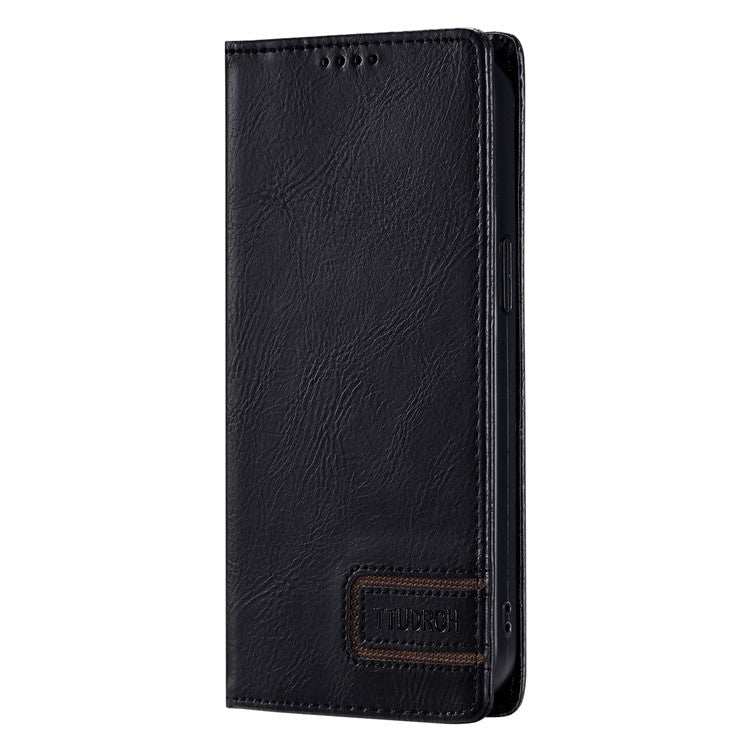 TTUDRCH Style 007 For Samsung Galaxy M55 5G / C55 5G / F55 5G Leather Wallet Case RFID Blocking Phone Cover - Black