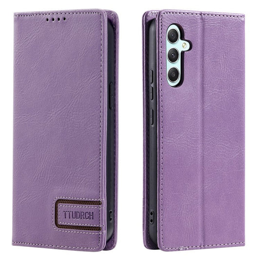 TTUDRCH Style 007 For Samsung Galaxy M55 5G / C55 5G / F55 5G Leather Wallet Case RFID Blocking Phone Cover - Purple