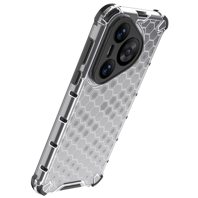 For Huawei Pura 70 Case Honeycomb PC+TPU Air Cushion Drop Protection Phone Cover - Grey