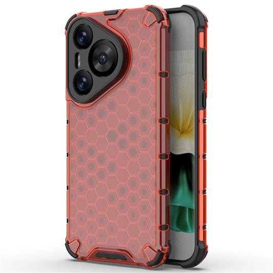 For Huawei Pura 70 Case Honeycomb PC+TPU Air Cushion Drop Protection Phone Cover - Red