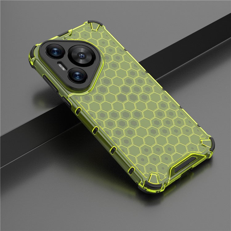 For Huawei Pura 70 Case Honeycomb PC+TPU Air Cushion Drop Protection Phone Cover - Green