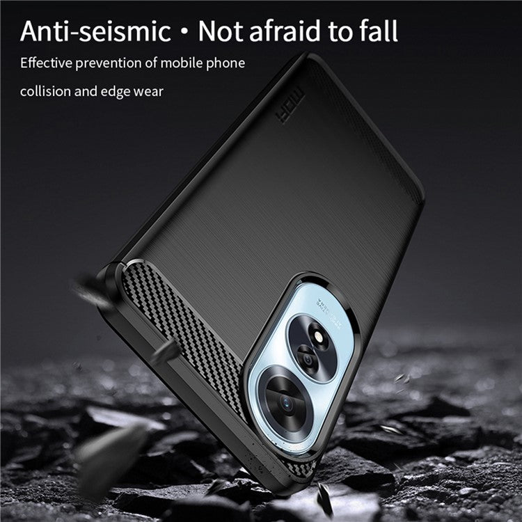 MOFI JK TPU Series-1 For Oppo A60 4G Case Brushed TPU Anti-Fall Phone Protective Cover - Blue