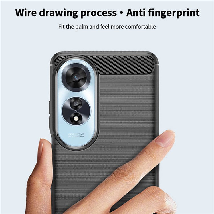 MOFI JK TPU Series-1 For Oppo A60 4G Case Brushed TPU Anti-Fall Phone Protective Cover - Blue
