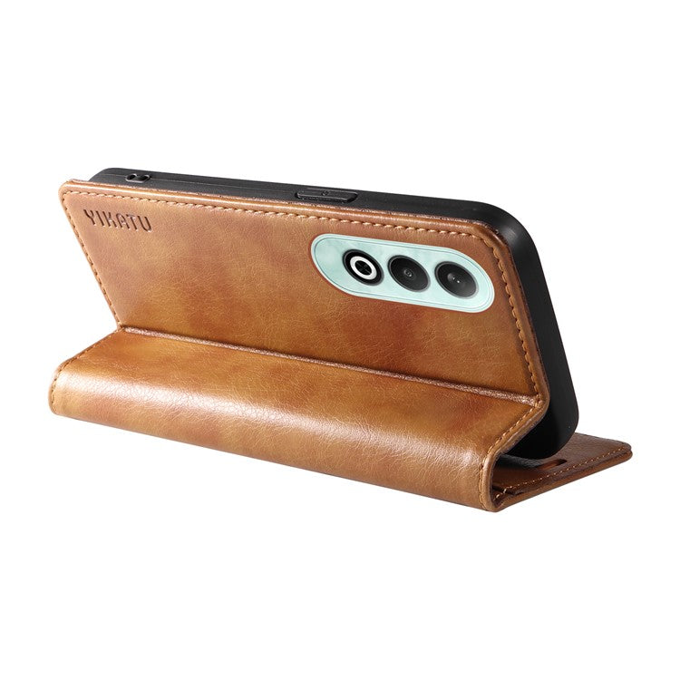 YIKATU YK-006 For OnePlus Nord CE4 5G Case Wallet PU Leather Stand Phone Cover Wholesale - Brown