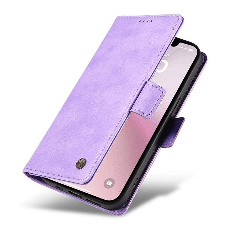 YIKATU YK-007 For iPhone 16e Case PU Leather Litchi Texture Card Holder Folio Magnetic Phone Cover - Purple