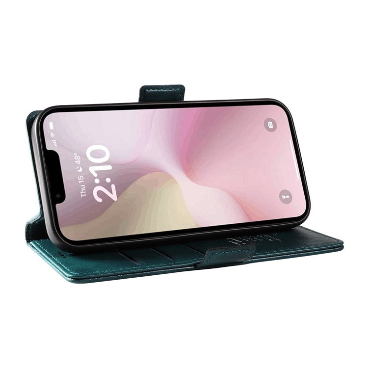 YIKATU YK-007 For iPhone 16e Case PU Leather Litchi Texture Card Holder Folio Magnetic Phone Cover - Green