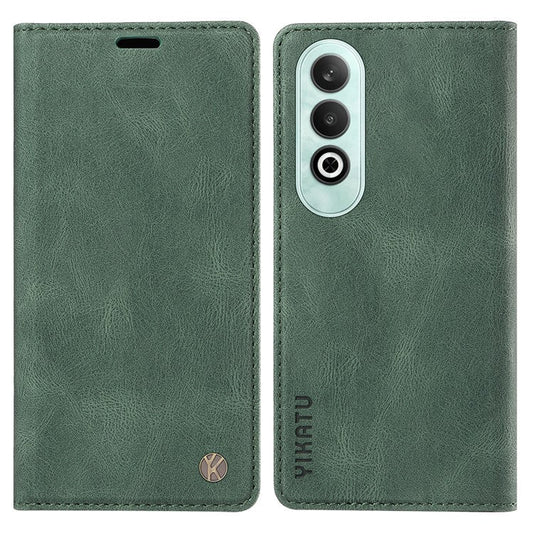 YIKATU YK-004 For OnePlus Nord CE4 5G Case PU Leather Card Slots Wallet Phone Cover - Green