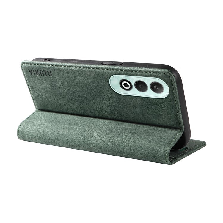 YIKATU YK-004 For OnePlus Nord CE4 5G Case PU Leather Card Slots Wallet Phone Cover - Green