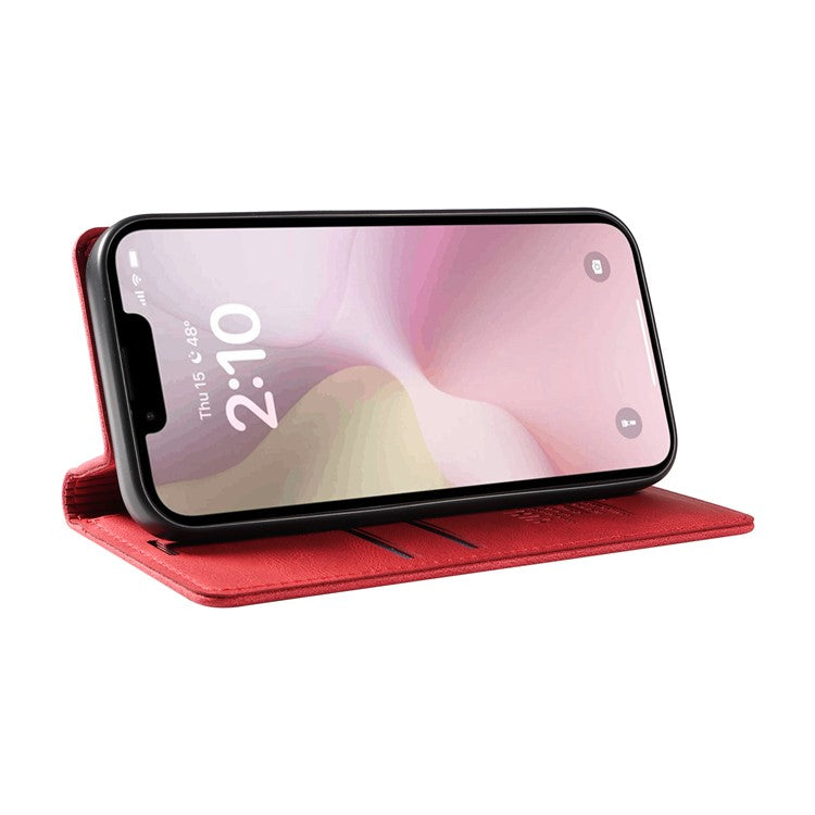 YIKATU YK-004 For iPhone 16e Case PU Leather Stand Magnetic Phone Cover - Red