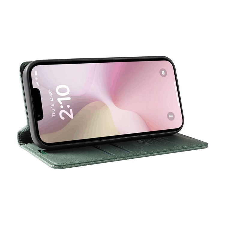 YIKATU YK-004 For iPhone 16e Case PU Leather Stand Magnetic Phone Cover - Green