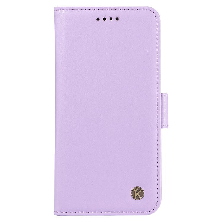 YIKATU YK-003 For iPhone 16e Case Leather Wallet Phone Cover Mobile Accessories Wholesale - Light Purple