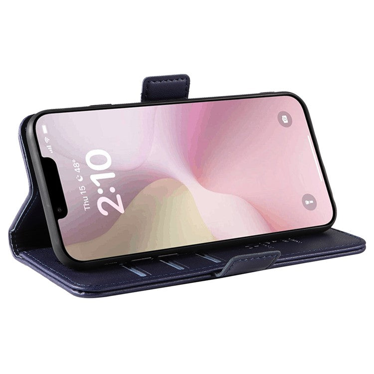 YIKATU YK-003 For iPhone 16e Case Leather Wallet Phone Cover Mobile Accessories Wholesale - Sapphire