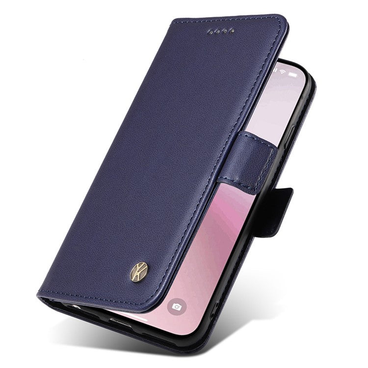 YIKATU YK-003 For iPhone 16e Case Leather Wallet Phone Cover Mobile Accessories Wholesale - Sapphire