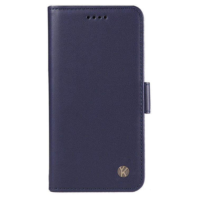 YIKATU YK-003 For iPhone 16e Case Leather Wallet Phone Cover Mobile Accessories Wholesale - Sapphire